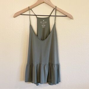 American Eagle Soft & Sexy Green Tank Size Small